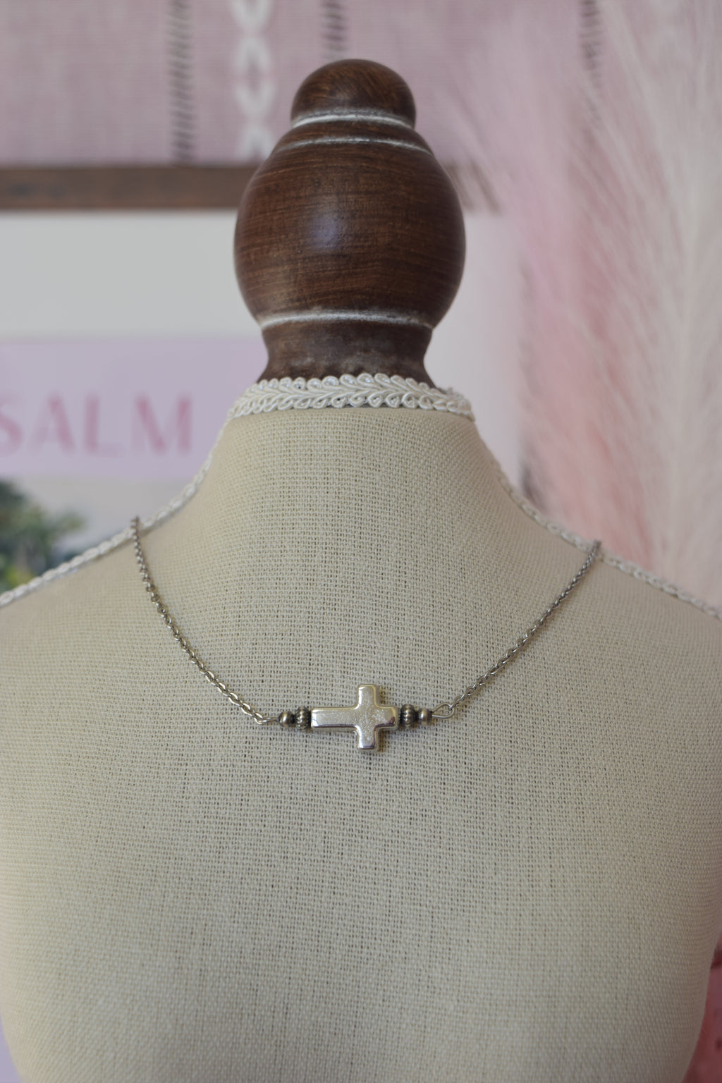 Dainty cross necklace