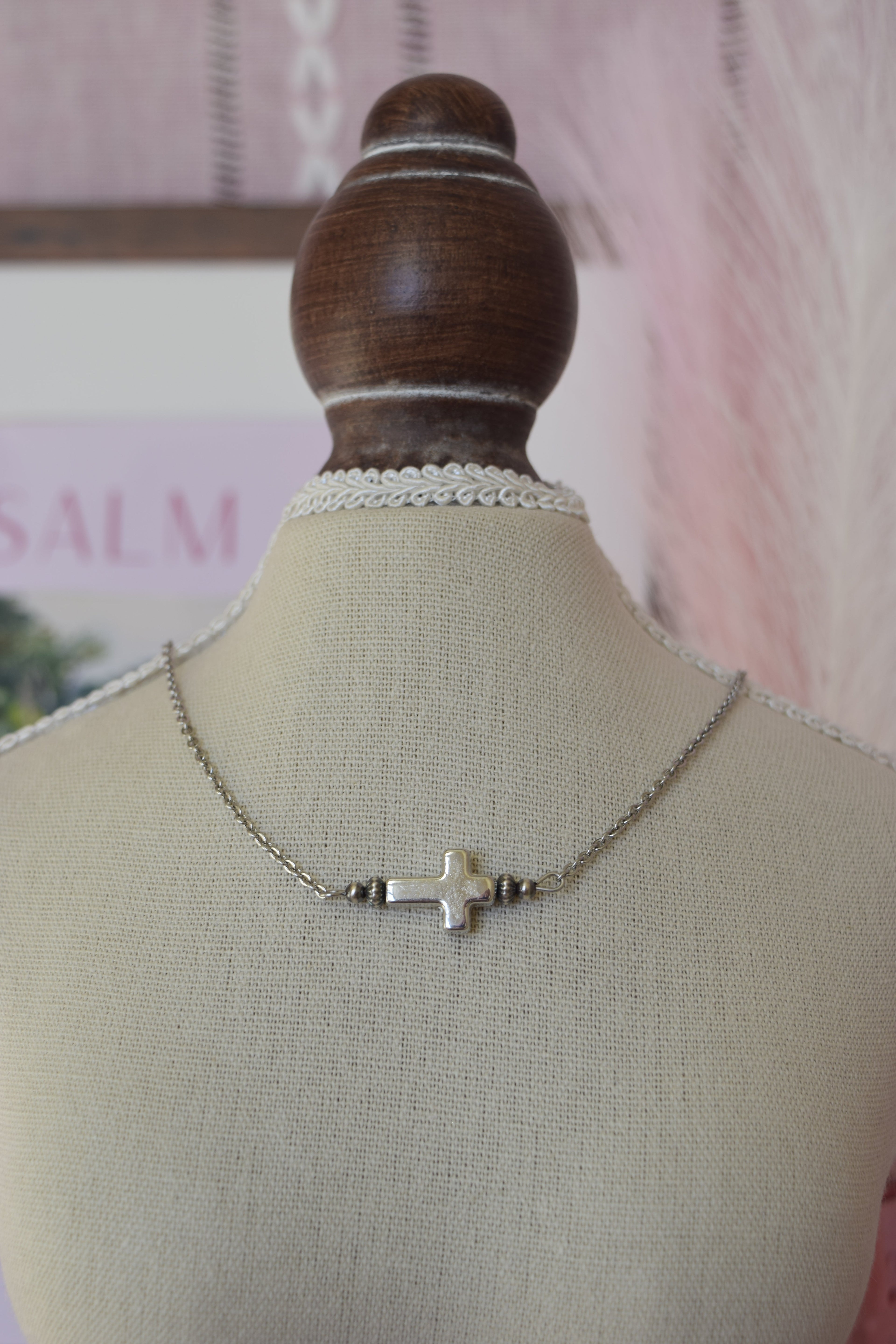 Dainty cross necklace