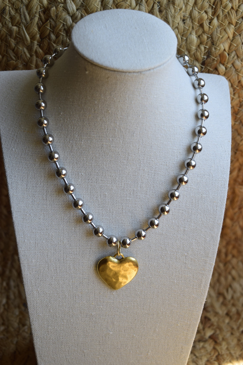 Chunky Statement Heart Necklace
