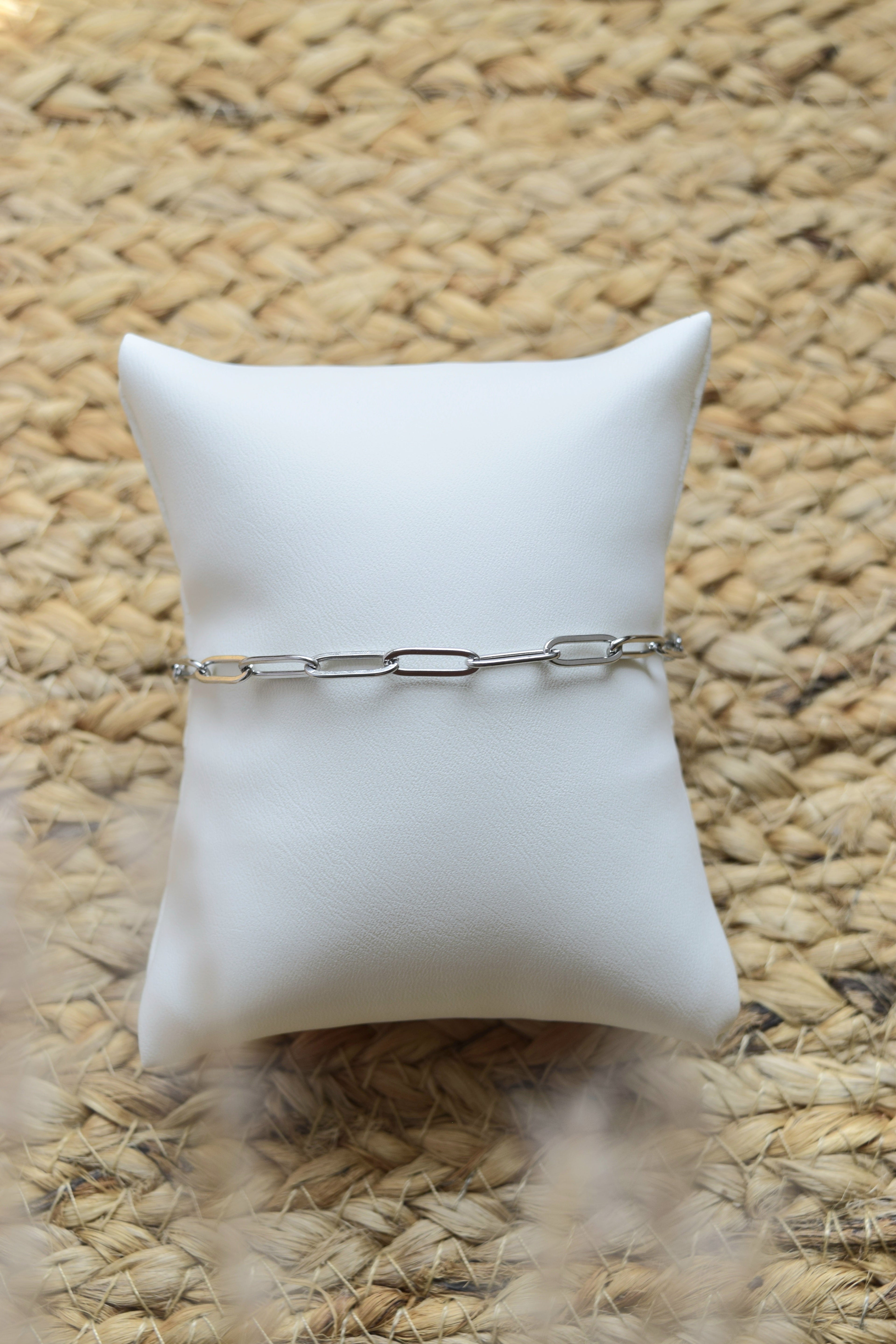 Stainless steel Paper Clip Chain Bracelet