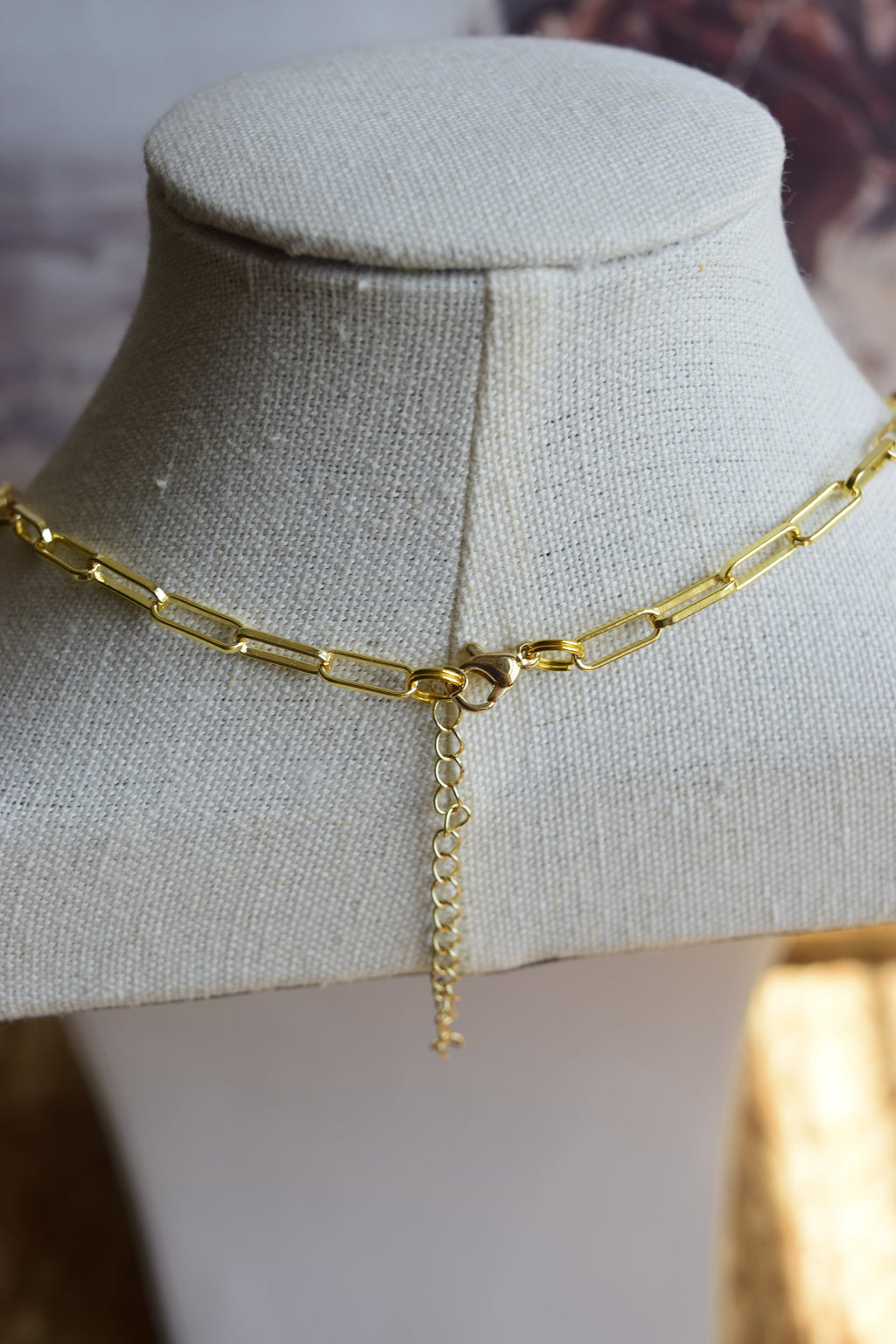 Dainty Gold Paperclip Necklace
