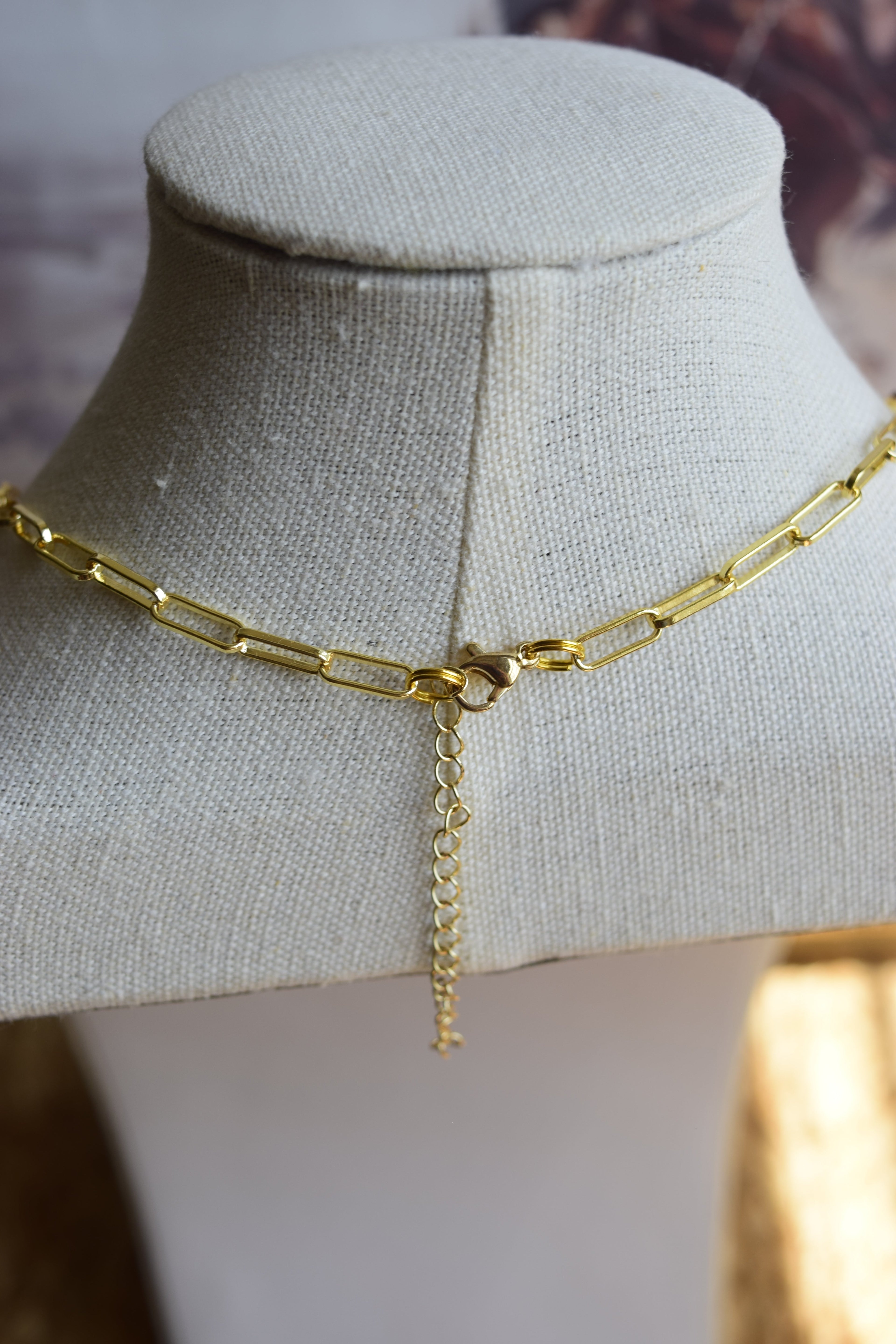 Dainty Gold Paperclip Necklace