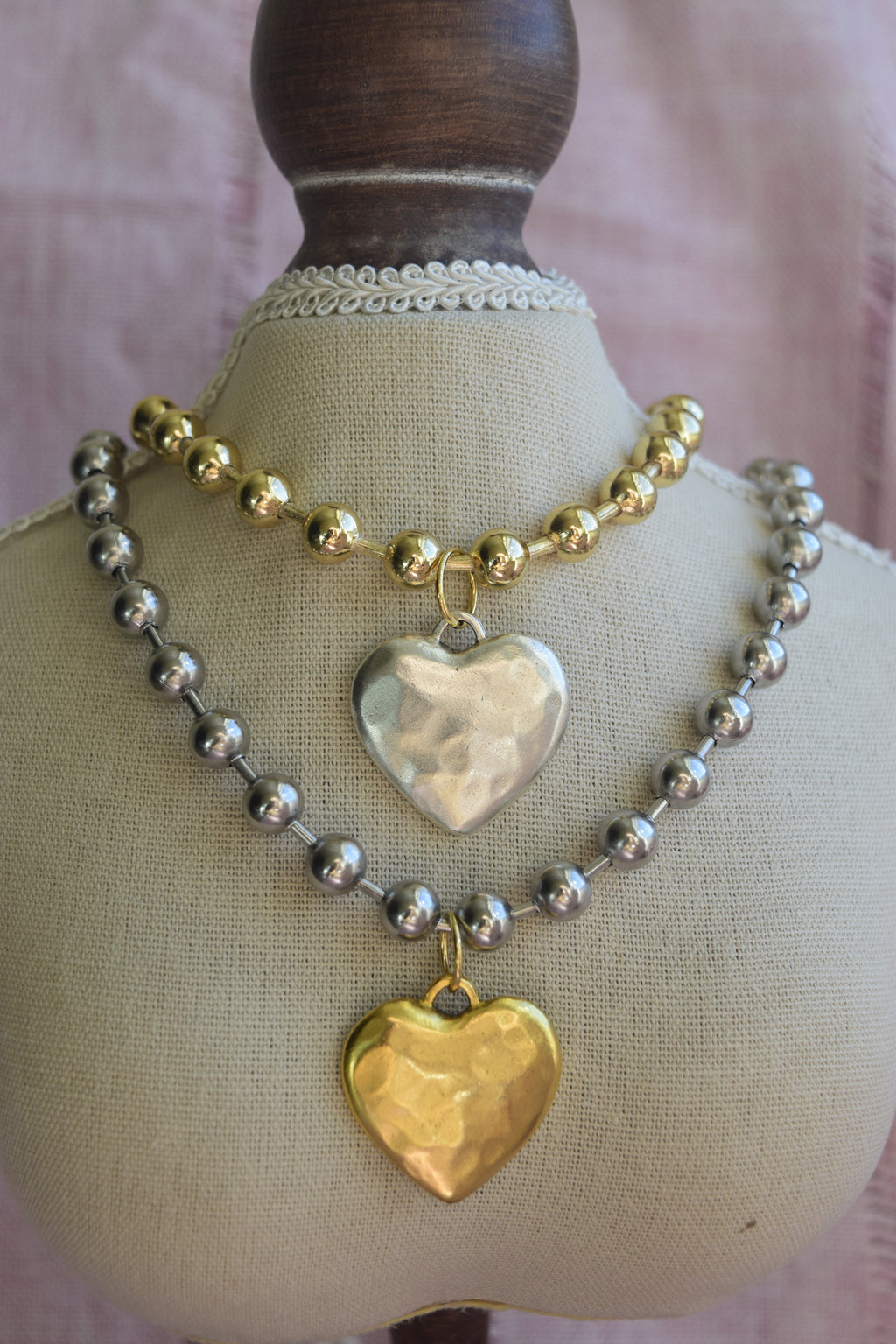 Chunky Statement Heart Necklace
