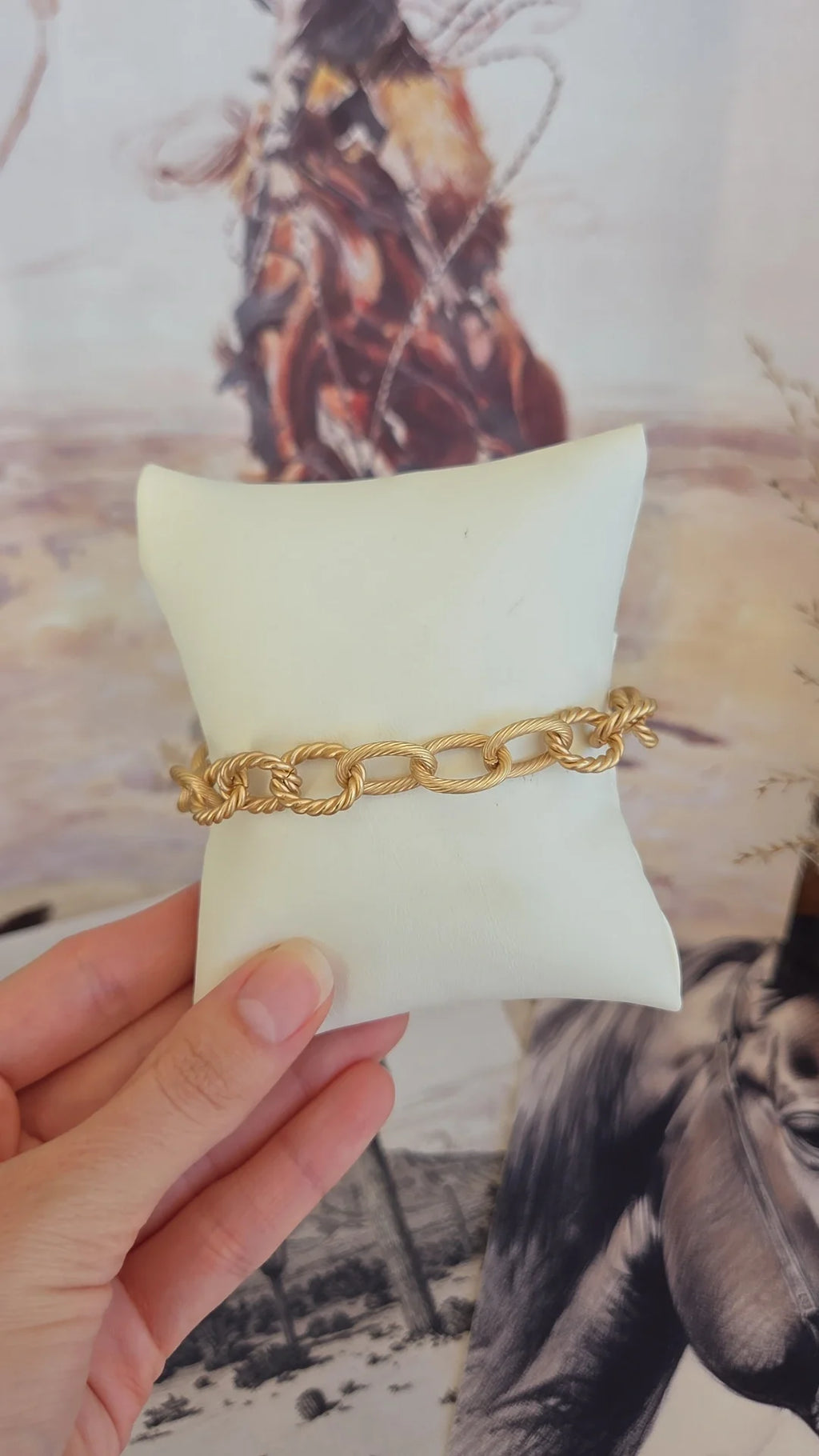 Country Chunky Chain Statement Bracelets