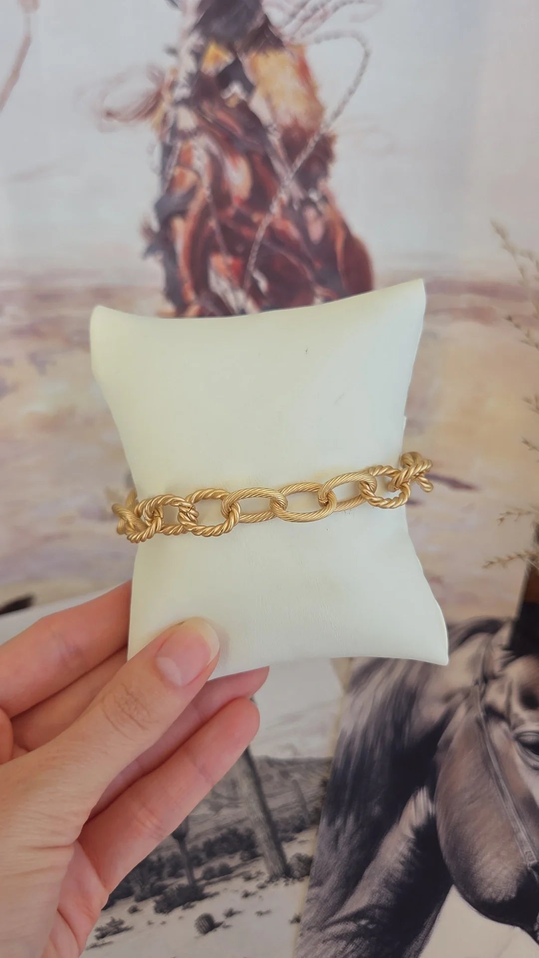 Country Chunky Chain Statement Bracelets
