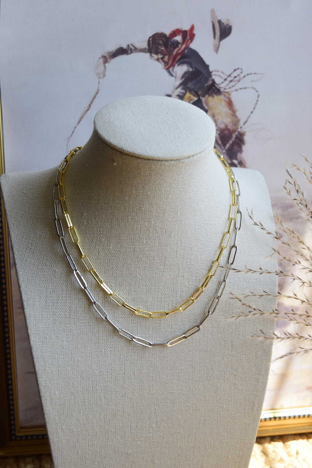 Dainty Gold Paperclip Necklace