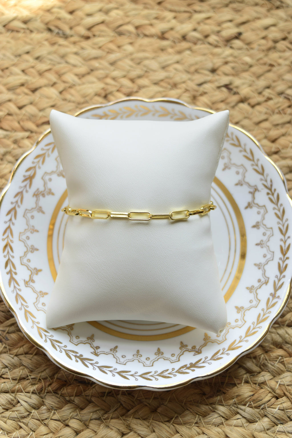 Dainty Gold Paperclip Bracelet