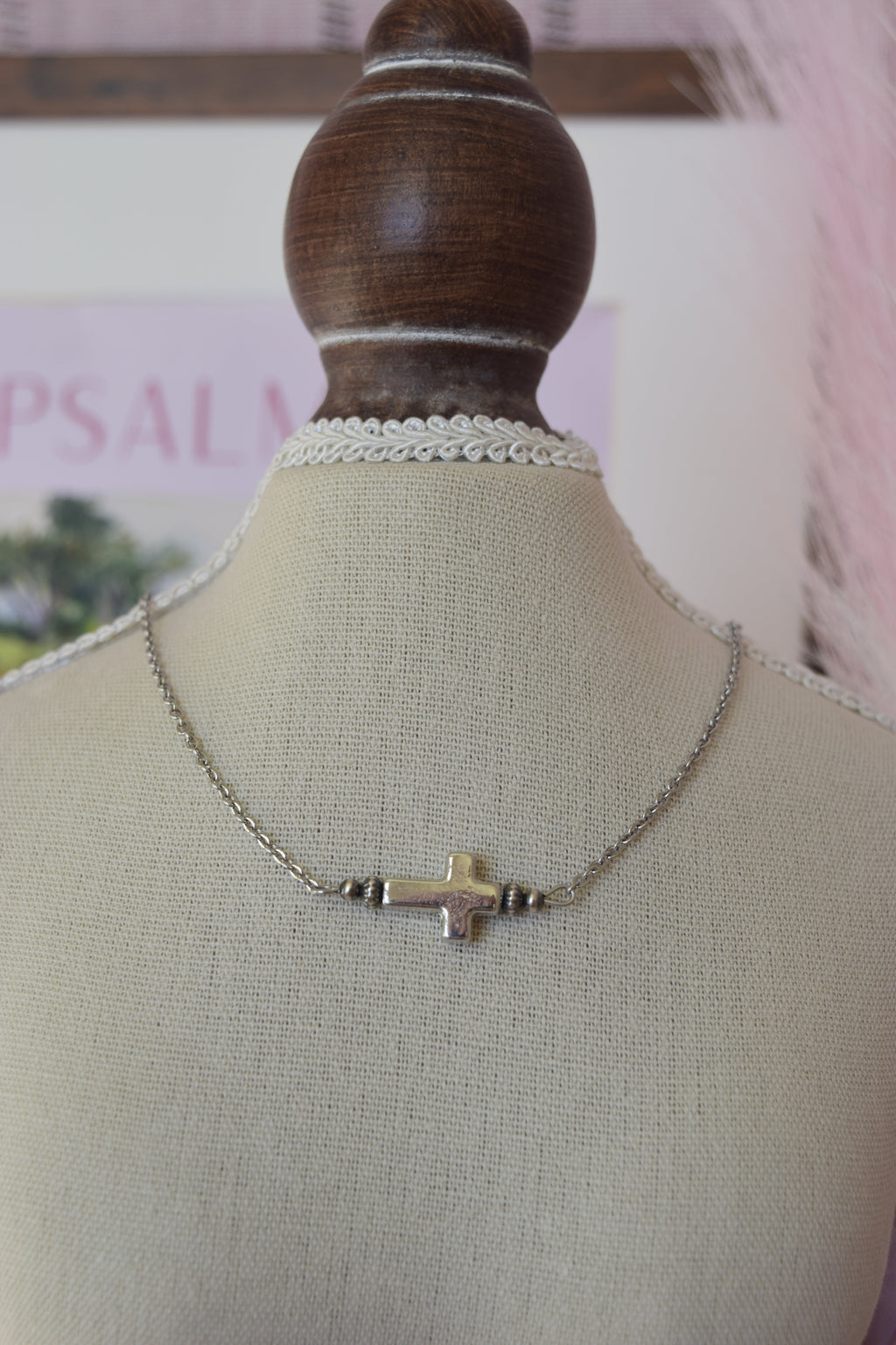 Dainty cross necklace