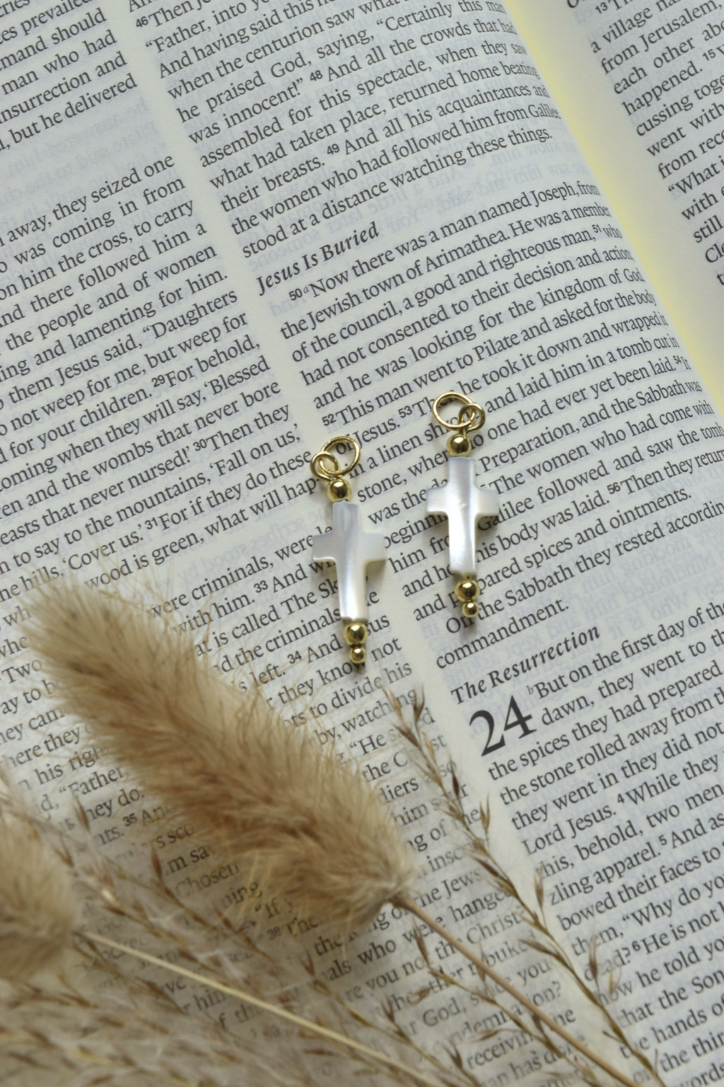 He is Risen Earring Hoop Charms