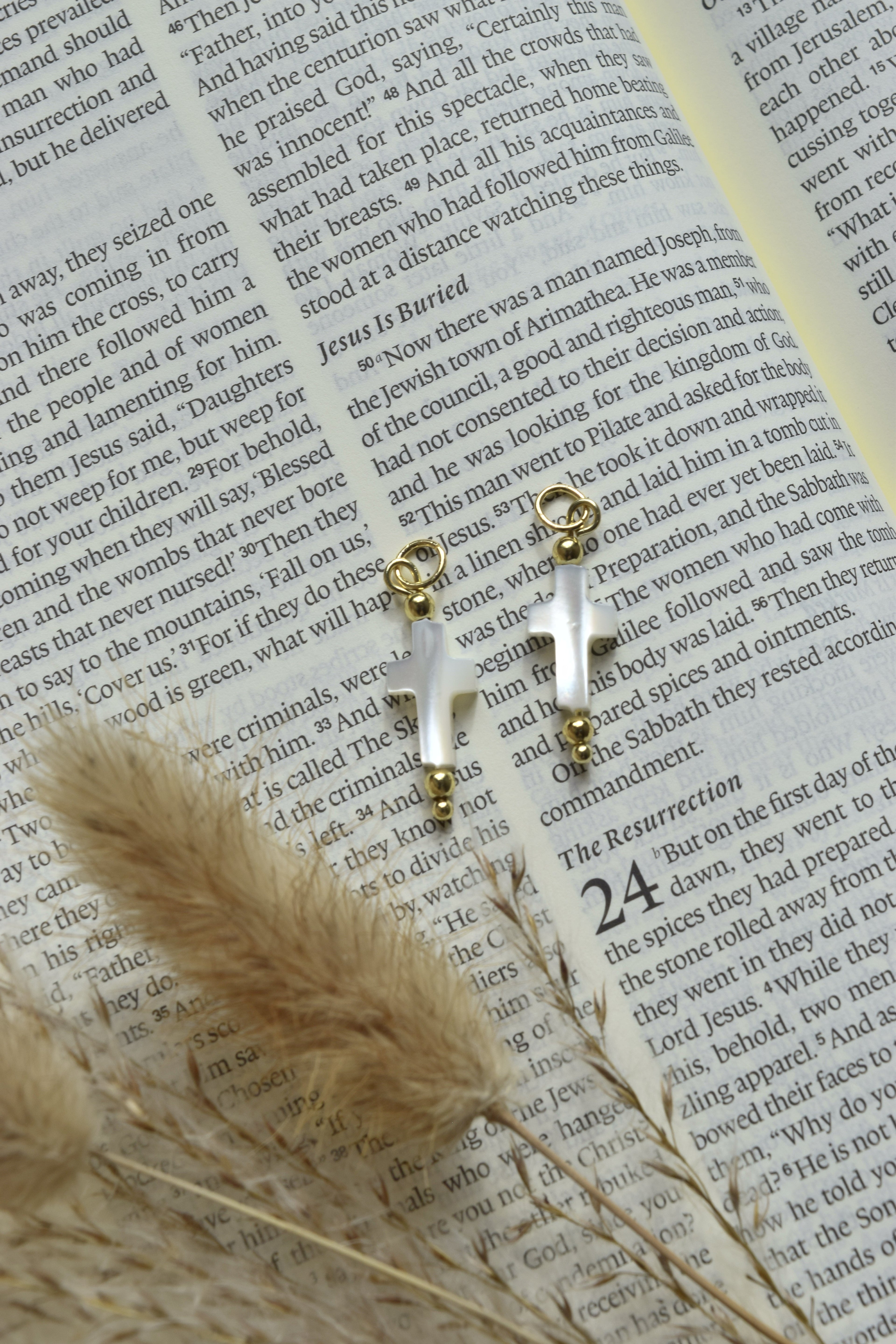 He is Risen Earring Hoop Charms