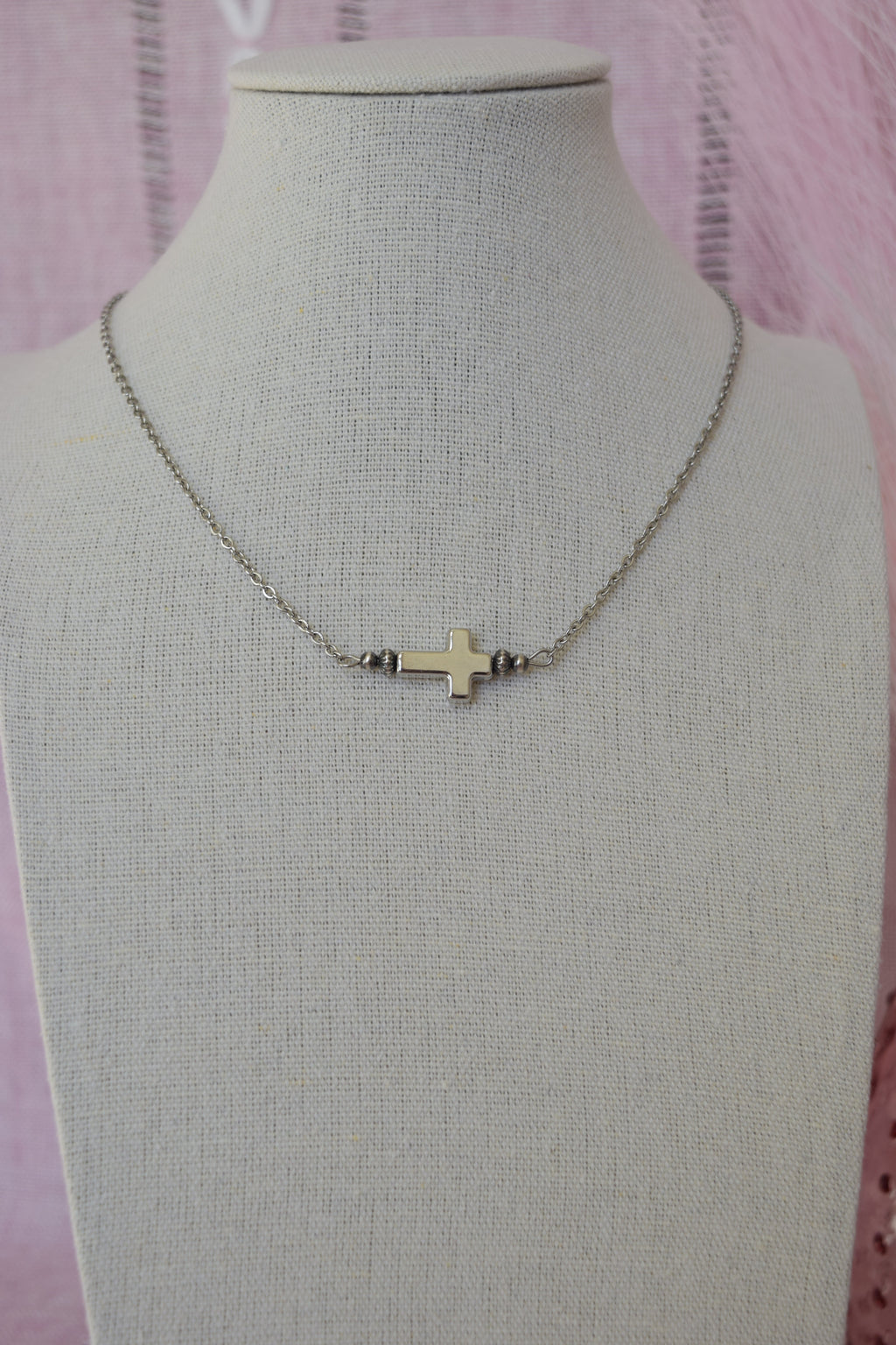 Dainty cross necklace