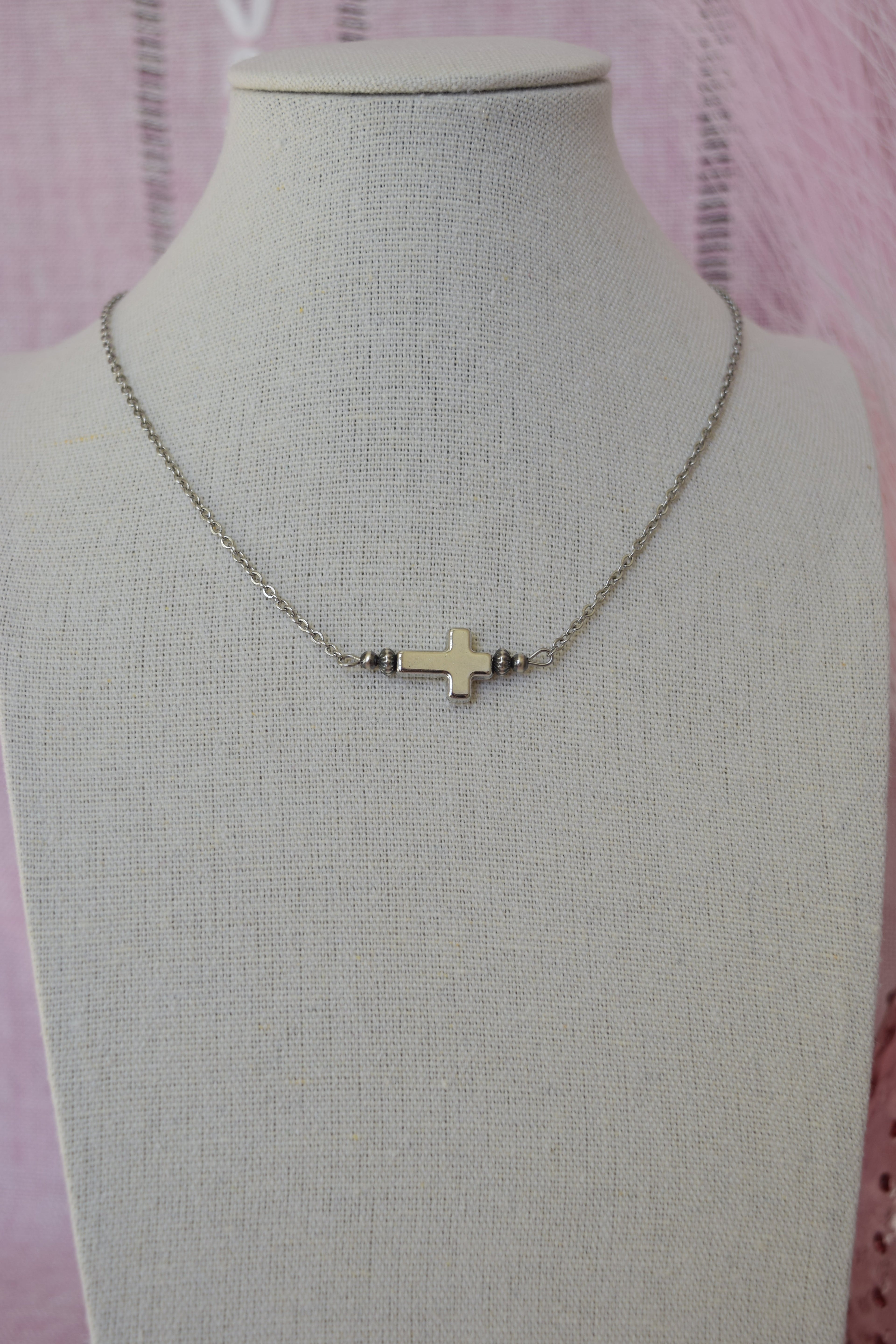 Dainty cross necklace