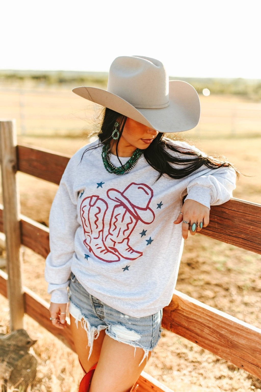 Star Spangled Boots Graphic Sweatshirt