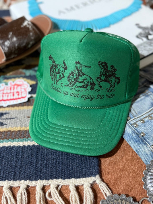 Saddle Up And Enjoy The Ride Trucker Hat