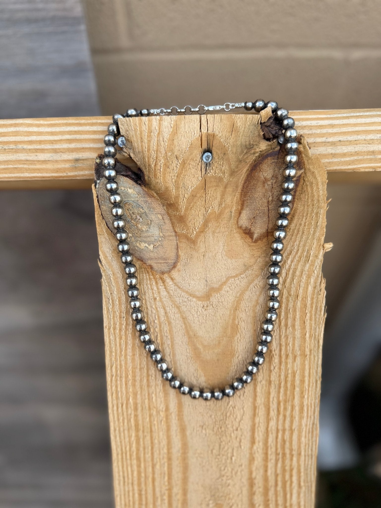 Pick your Size & Length - Silver Beads Necklace
