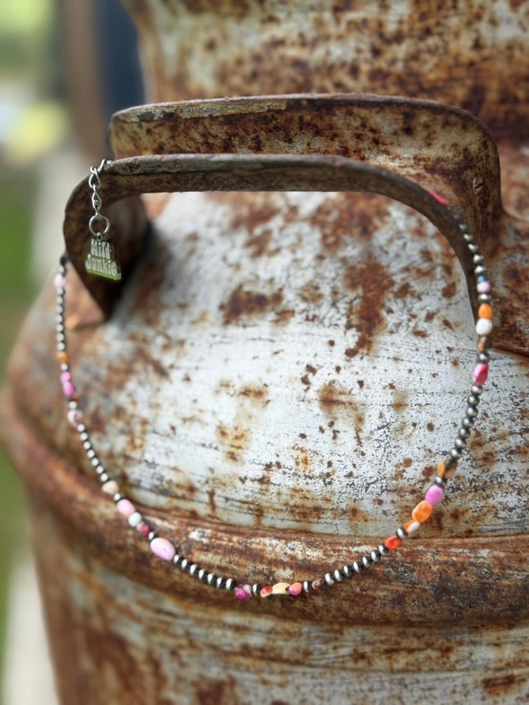 Sterling Silver Desert Sunrise Beaded Necklace
