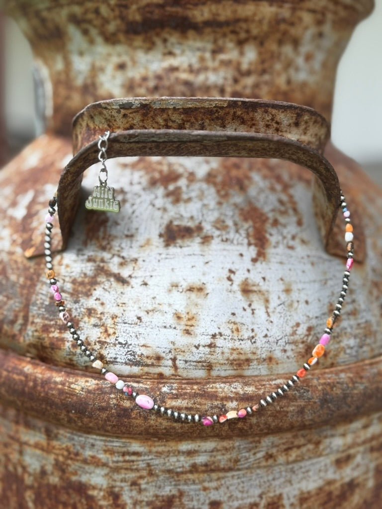 Sterling Silver Desert Sunrise Beaded Necklace