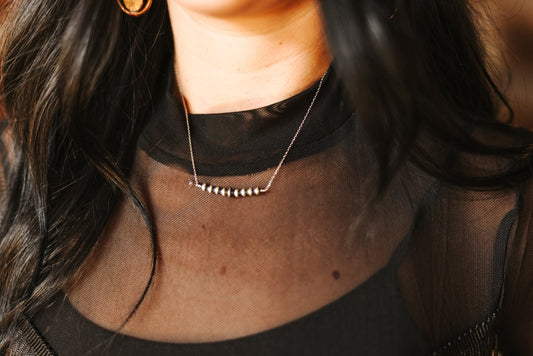 Sterling Silver Pearls Chain Necklace - PREORDER