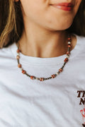 Sterling Silver Wild Spirit Spiny Oyster Beaded Necklace
