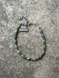 Sterling Silver Wild Spur Turquoise Beaded Bracelet