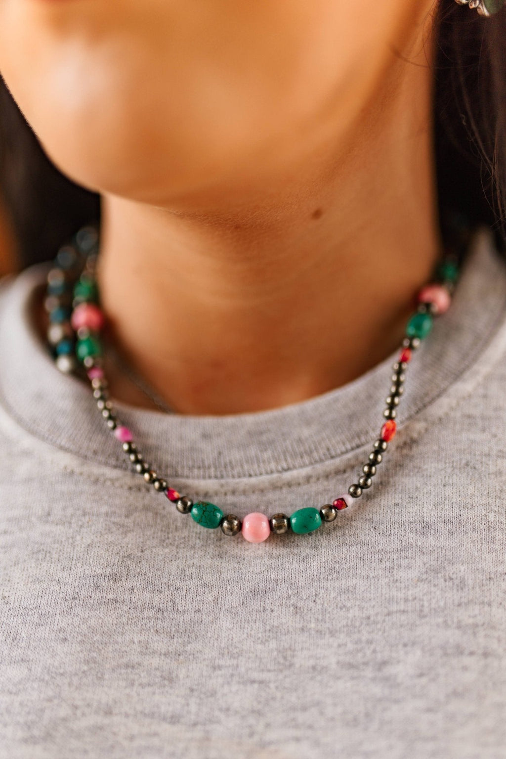 Sterling Silver Sweet Serenity Beaded Necklace