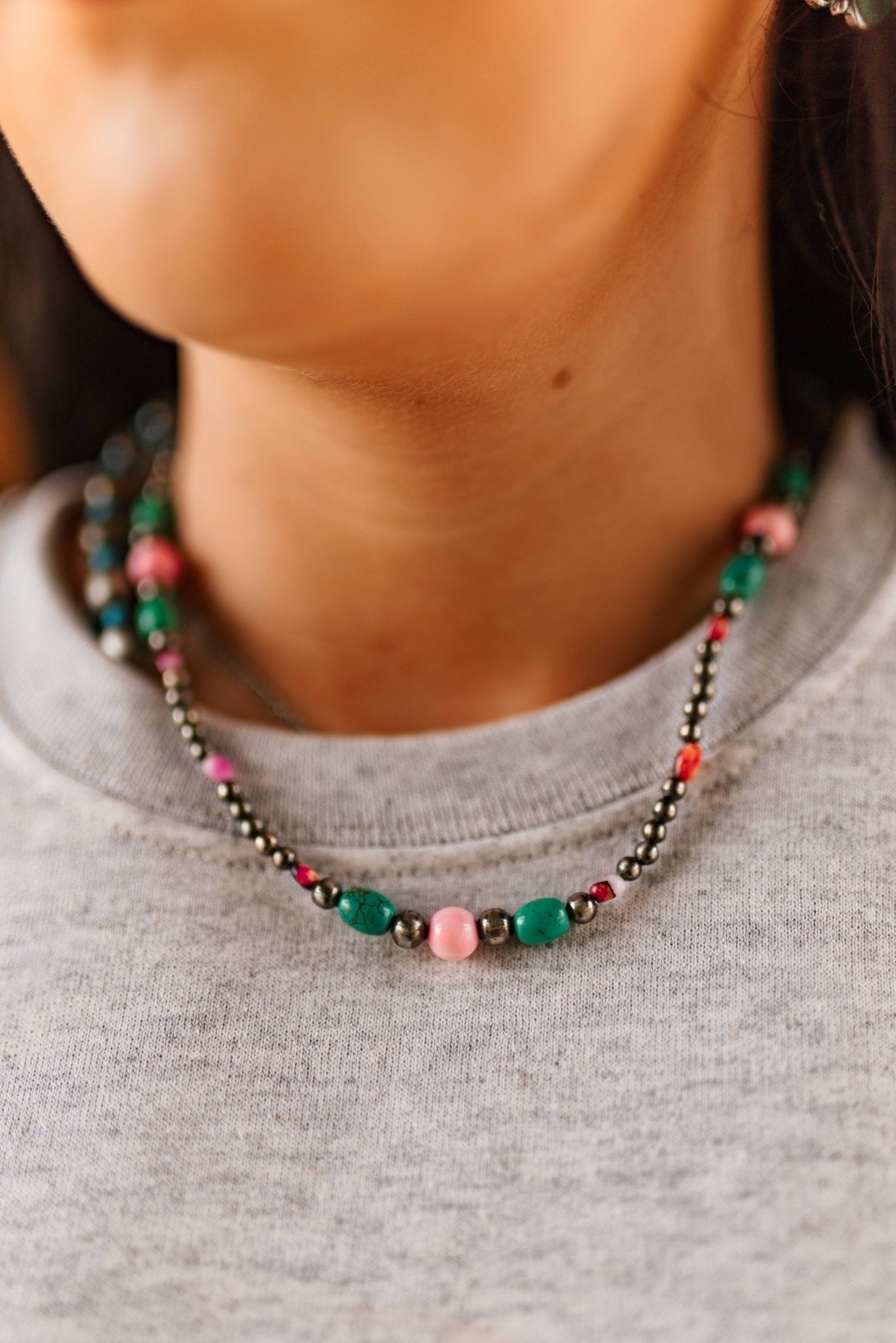 Sterling Silver Sweet Serenity Beaded Necklace