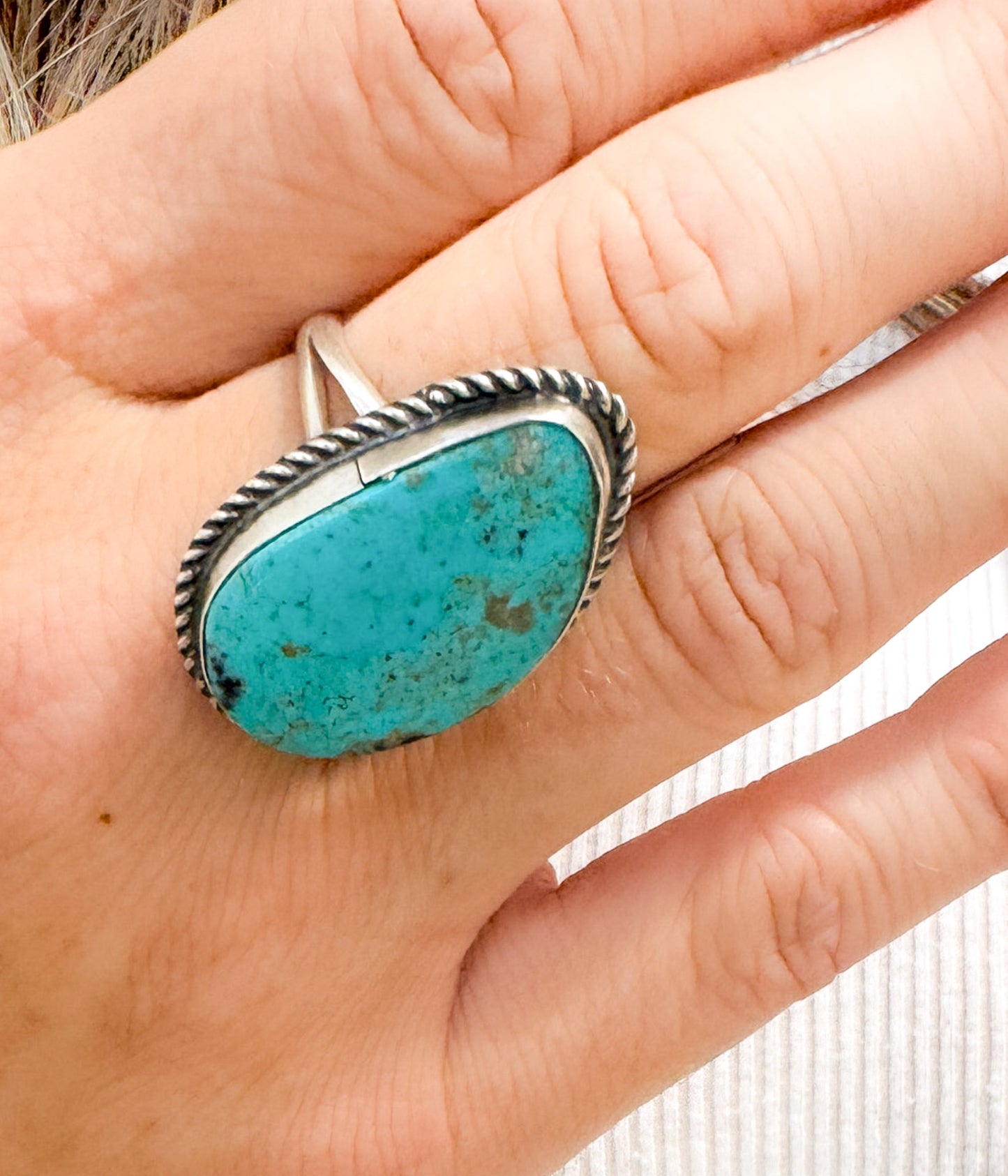 Kingman Turquoise Adjustable Ring