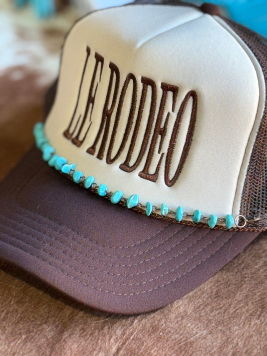 Turquoise Chips Trucker Hat Chain - PREORDER