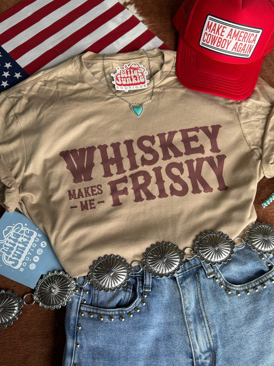 Whiskey Makes Me Frisky Graphic Tee