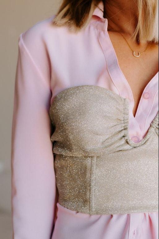 SALE The Cav Corset Sparkle Top