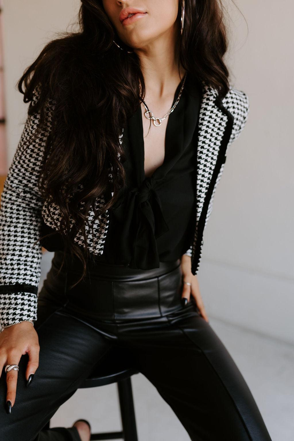 The Harlowe Horsebit Necklace in Silver