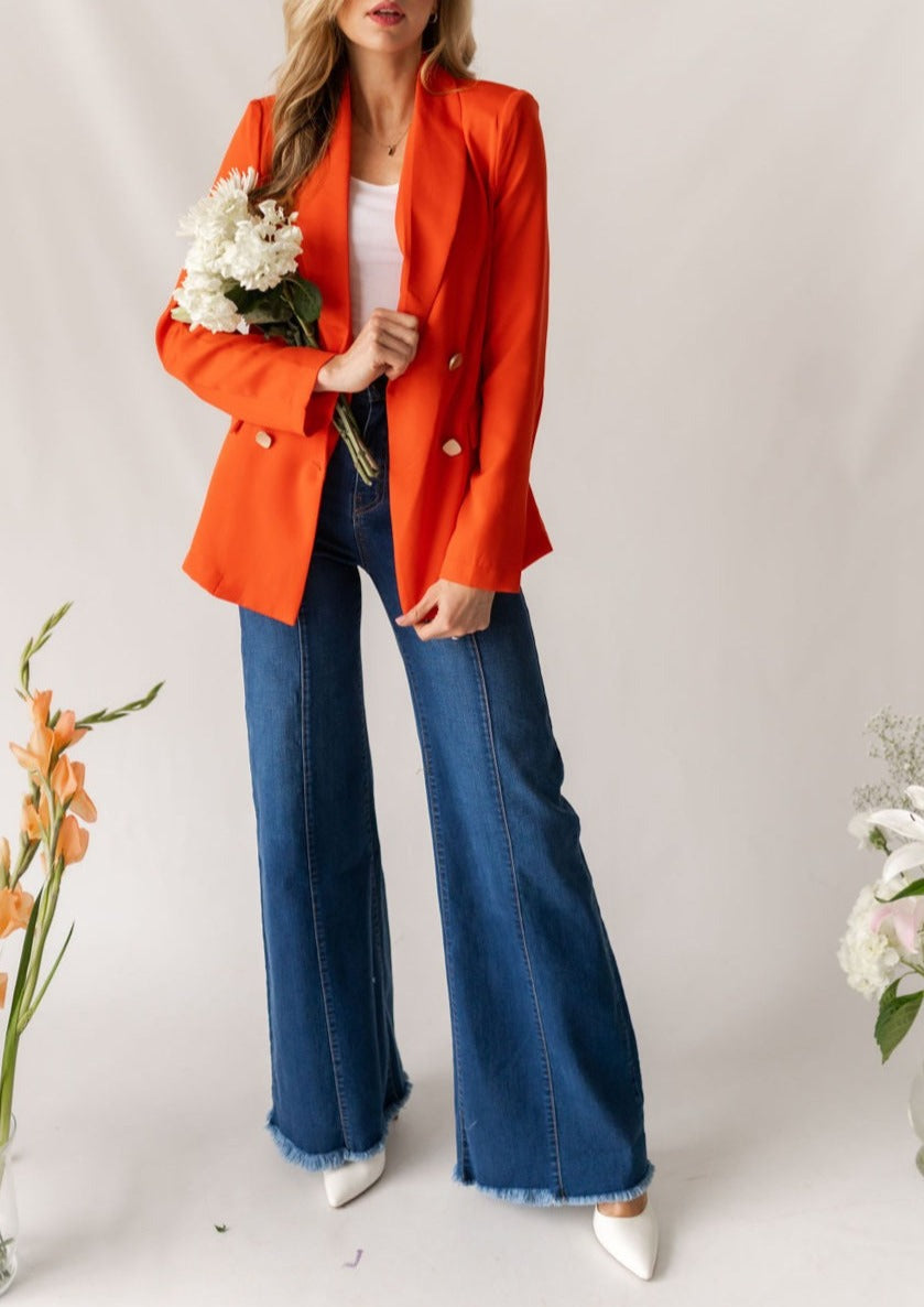 The Loretta Trouser Jean in Medium Wash