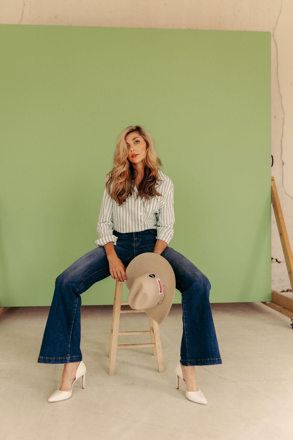 SALE The BT Button Down in Sage Green