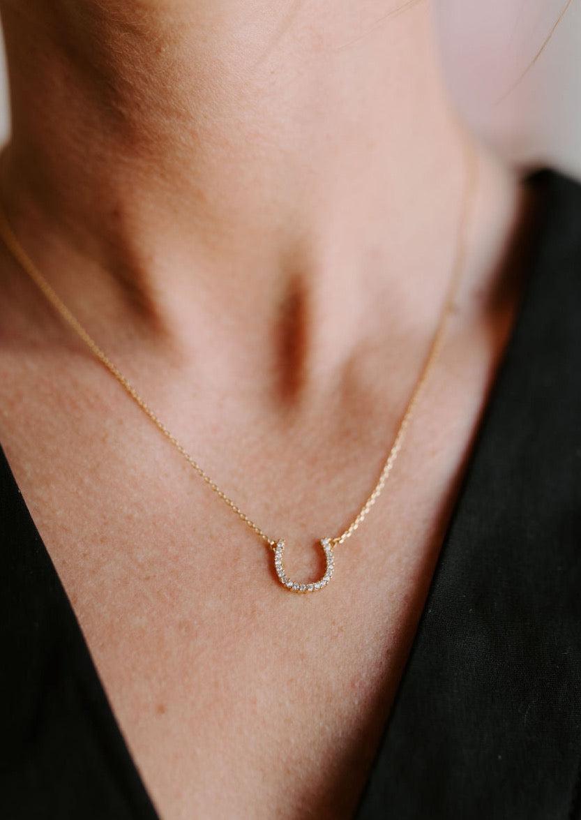 The Dainty Gold Horseshoe Necklace