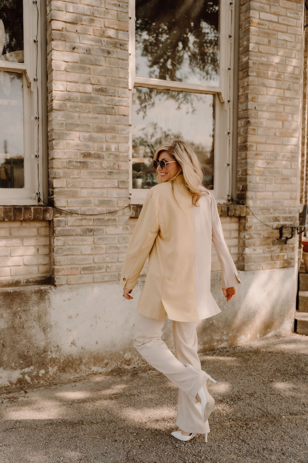 The Zoey Trouser in Cream