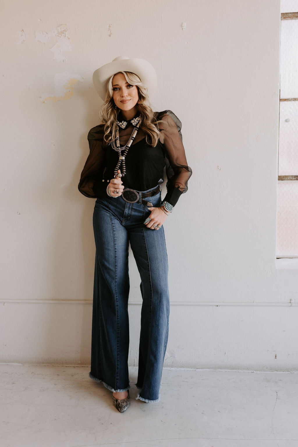 The Loretta Trouser Jean in Medium Wash