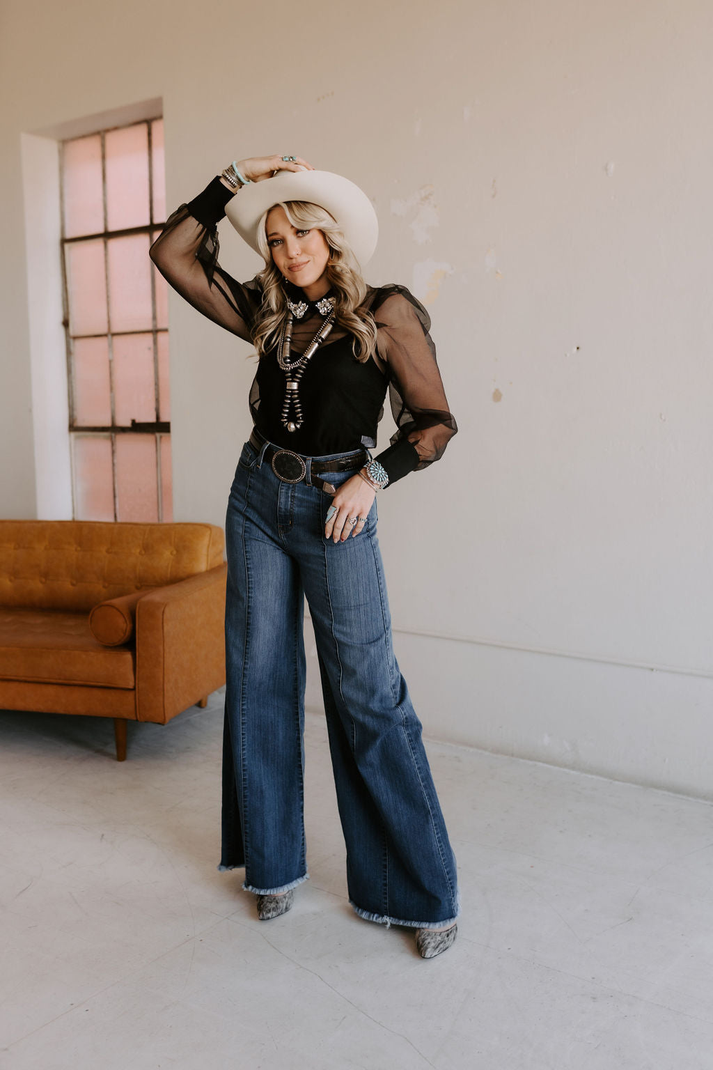 The Loretta Trouser Jean in Medium Wash