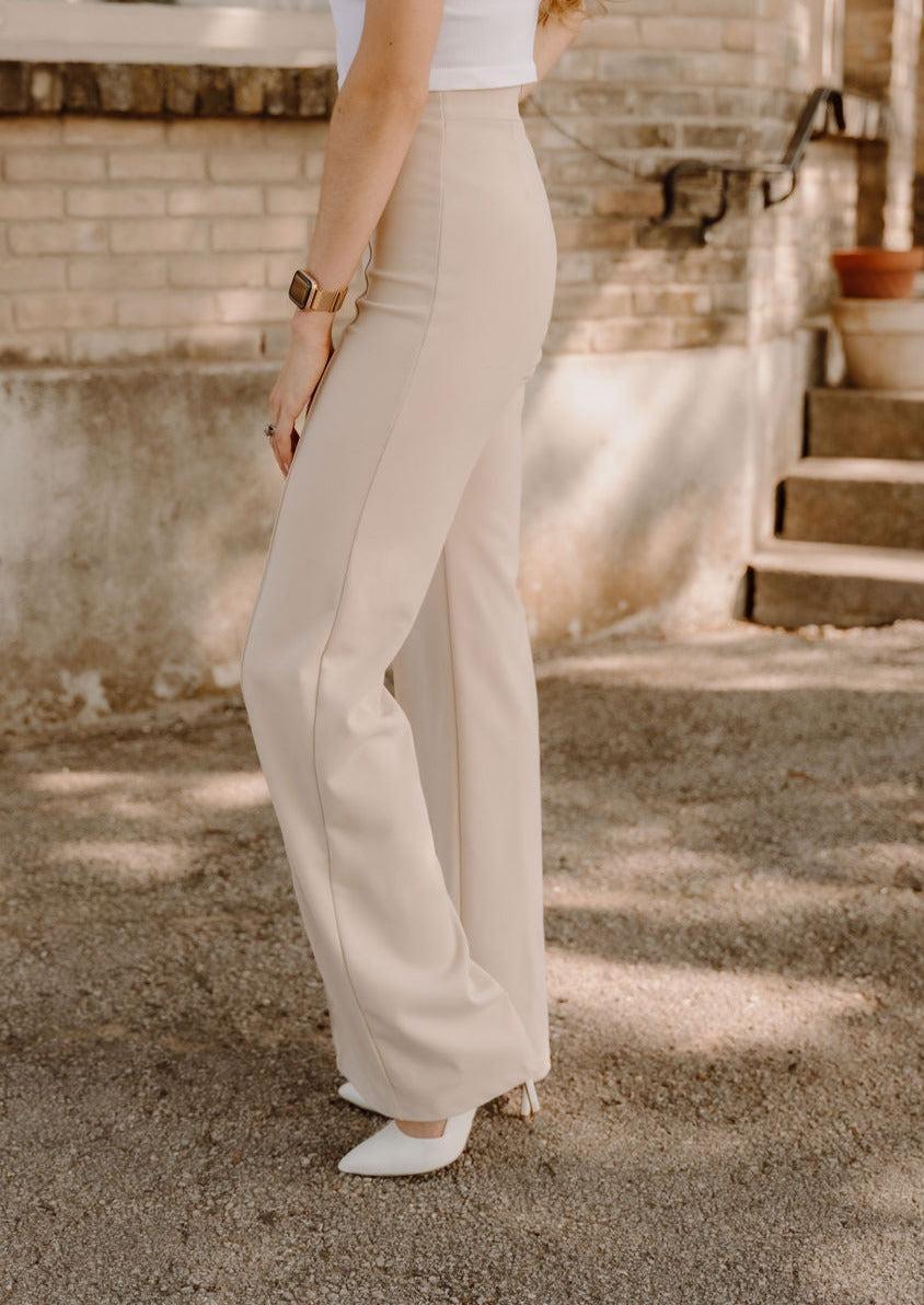 The Zoey Trouser in Cream