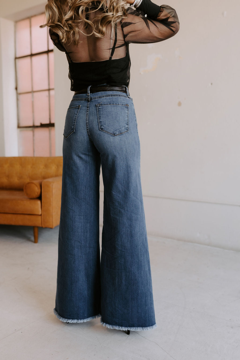 The Loretta Trouser Jean in Medium Wash