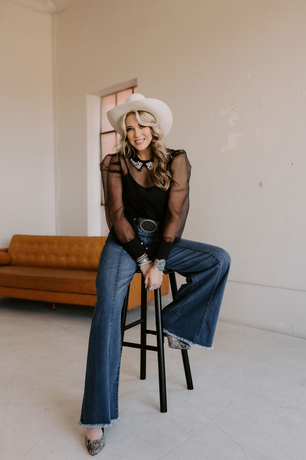 The Loretta Trouser Jean in Medium Wash