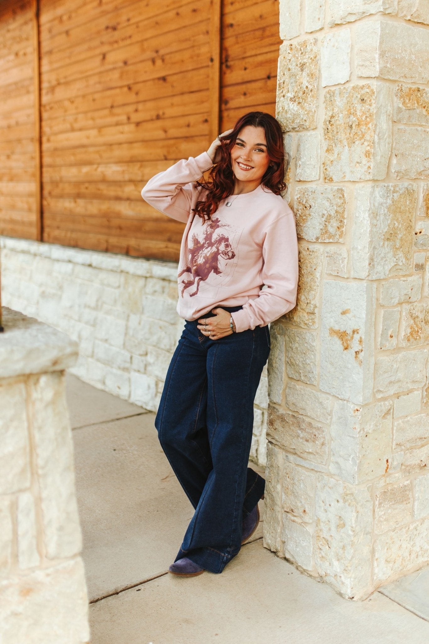 Vintage Modern Cowgirl Graphic Sweatshirt